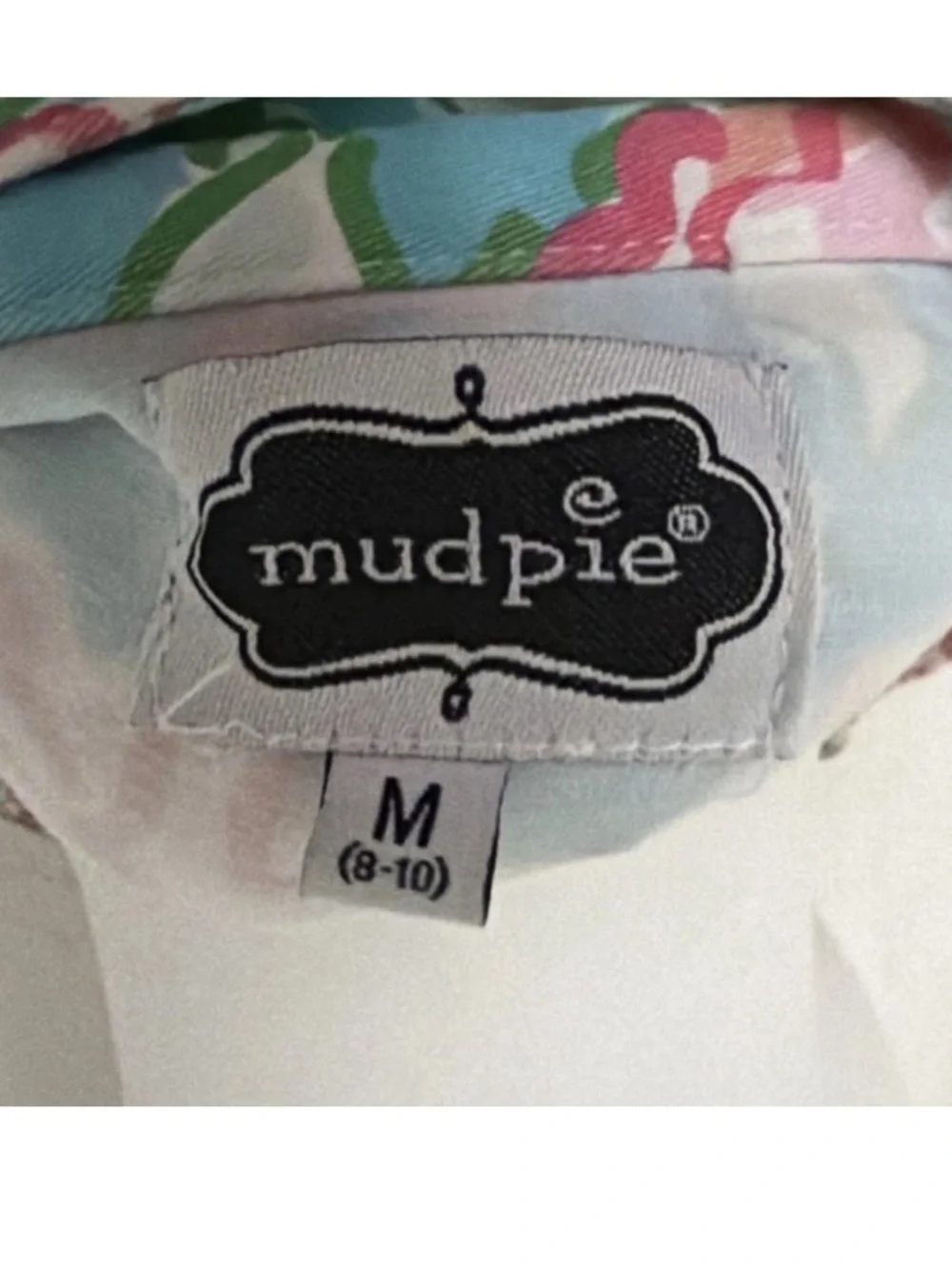 Mud Pie Sleeveless Floral One-Piece in Pink and Aqua